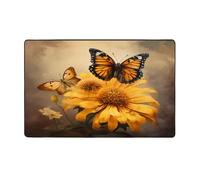 WZYWHJ Area Rugs, Living Room Floor Mats Runner Rug Non-Skip Nursery Mat Playing Carpet 60 x 39 inch Butterflies and bees Printing