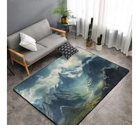 WZYWHJ Area Rugs, Living Room Floor Mats Runner Rug Non-Skip Nursery Mat Playing Carpet 60 x 39 inch The stretching Alps Printed