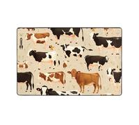 WZYWHJ Area Rugs,Living Room Floor Mats Runner Rug Non-Skip Nursery Mat Playing Carpet 60 x 39 inch Cow Collection Printed