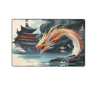 WZYWHJ Area Rugs, Living Room Floor Mats Runner Rug Non-Skip Nursery Mat Playing Carpet 60 x 39 inch Fish leap dragon gate Printed
