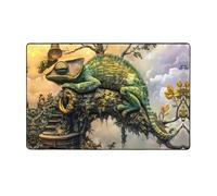 WZYWHJ Area Rugs,Living Room Floor Mats Runner Rug Non-Skip Nursery Mat Playing Carpet 60 x 39 inch Lying Chameleon Picture