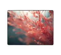 WZYWHJ Area Rugs,Living Room Floor Mats Runner Rug Non-Skip Nursery Mat Playing Carpet 63 x 48 inch Red Willow Flower Printing