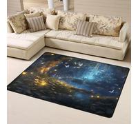 WZYWHJ Area Rugs,Living Room Floor Mats Runner Rug Non-Skip Nursery Mat Playing Carpet 63 x 48 inch Butterflies in Fairy Tales Printed