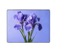 WZYWHJ Area Rugs,Living Room Floor Mats Runner Rug Non-Skip Nursery Mat Playing Carpet 63 x 48 inch Bloom Purple Flower Printed
