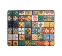 WZYWHJ Area Rugs,Living Room Floor Mats Runner Rug Non-Skip Nursery Mat Playing Carpet 63 x 48 inch Ancient Retro Patterns Printing