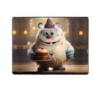 WZYWHJ Area Rugs,Living Room Floor Mats Runner Rug Non-Skip Nursery Mat Playing Carpet 63 x 48 inch The little monster holding the cake Printed