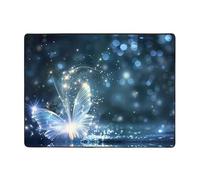 WZYWHJ Area Rugs,Living Room Floor Mats Runner Rug Non-Skip Nursery Mat Playing Carpet 63 x 48 inch Starlight Butterfly Printed