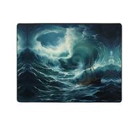 WZYWHJ Area Rugs,Living Room Floor Mats Runner Rug Non-Skip Nursery Mat Playing Carpet 63 x 48 inch Ship in the waves Printed