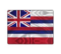 WZYWHJ Area Rugs,Living Room Floor Mats Runner Rug Non-Skip Nursery Mat Playing Carpet 63 x 48 inch Flag of Hawaii American Printed