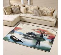 WZYWHJ Area Rugs,Living Room Floor Mats Runner Rug Non-Skip Nursery Mat Playing Carpet 63 x 48 inch The Four Seasons of Printed