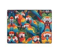 WZYWHJ Area Rugs,Living Room Floor Mats Runner Rug Non-Skip Nursery Mat Playing Carpet 63 x 48 inch Tropical Parrot Flock Pattern