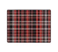 WZYWHJ Area Rugs,Living Room Floor Mats Runner Rug Non-Skip Nursery Mat Playing Carpet 63 x 48 inch Plaid Red and Black Printing