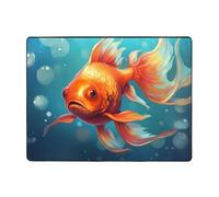 WZYWHJ Area Rugs,Living Room Floor Mats Runner Rug Non-Skip Nursery Mat Playing Carpet 63 x 48 inch cute goldfish Printed