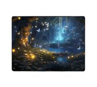 WZYWHJ Area Rugs,Living Room Floor Mats Runner Rug Non-Skip Nursery Mat Playing Carpet 63 x 48 inch Butterflies in Fairy Tales Printed