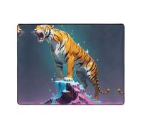 WZYWHJ Area Rugs,Living Room Floor Mats Runner Rug Non-Skip Nursery Mat Playing Carpet 63 x 48 inch Dali's Melting Tiger Prints