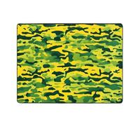WZYWHJ Area Rugs,Living Room Floor Mats Runner Rug Non-Skip Nursery Mat Playing Carpet 63 x 48 inch Camo Yellow & green Printed