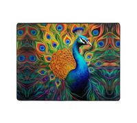 WZYWHJ Area Rugs,Living Room Floor Mats Runner Rug Non-Skip Nursery Mat Playing Carpet 63 x 48 inch The Majestic Peacock Picture