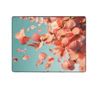 WZYWHJ Area Rugs,Living Room Floor Mats Runner Rug Non-Skip Nursery Mat Playing Carpet 63 x 48 inch Flying petals Pattern