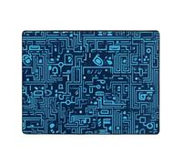 WZYWHJ Area Rugs,Living Room Floor Mats Runner Rug Non-Skip Nursery Mat Playing Carpet 63 x 48 inch the Blue Binary Printed