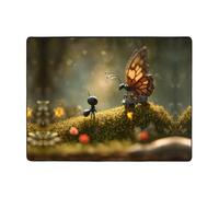 WZYWHJ Area Rugs,Living Room Floor Mats Runner Rug Non-Skip Nursery Mat Playing Carpet 63 x 48 inch Little ant and butterfly Printing