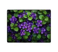 WZYWHJ Area Rugs,Living Room Floor Mats Runner Rug Non-Skip Nursery Mat Playing Carpet 63 x 48 inch Bunch of Violets Printing