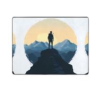 WZYWHJ Area Rugs,Living Room Floor Mats Runner Rug Non-Skip Nursery Mat Playing Carpet 63 x 48 inch Conquer the mountain Prints