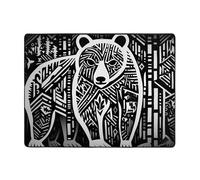 WZYWHJ Area Rugs,Living Room Floor Mats Runner Rug Non-Skip Nursery Mat Playing Carpet 63 x 48 inch Asian Black Bear Sketch Printed