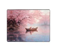 WZYWHJ Area Rugs,Living Room Floor Mats Runner Rug Non-Skip Nursery Mat Playing Carpet 63 x 48 inch Cherry Blossoms Fall Pattern