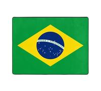 WZYWHJ Area Rugs,Living Room Floor Mats Runner Rug Non-Skip Nursery Mat Playing Carpet 63 x 48 inch Brazilian flag Printed