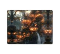 WZYWHJ Area Rugs,Living Room Floor Mats Runner Rug Non-Skip Nursery Mat Playing Carpet 63 x 48 inch Fairy Tale World Pattern