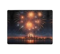 WZYWHJ Area Rugs,Living Room Floor Mats Runner Rug Non-Skip Nursery Mat Playing Carpet 63 x 48 inch Brilliant rain of Fireworks Printing