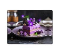 WZYWHJ Area Rugs,Living Room Floor Mats Runner Rug Non-Skip Nursery Mat Playing Carpet 63 x 48 inch Sweet purple potato cake Printed