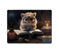 WZYWHJ Area Rugs,Living Room Floor Mats Runner Rug Non-Skip Nursery Mat Playing Carpet 63 x 48 inch A Little Hamster Reading a Book Printing