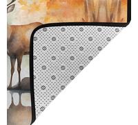 WZYWHJ Area Rugs,Living Room Floor Mats Runner Rug Non-Skip Nursery Mat Playing Carpet 63 x 48 inch Deer by the river Printed