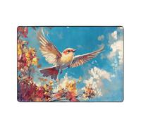 WZYWHJ Area Rugs,Living Room Floor Mats Runner Rug Non-Skip Nursery Mat Playing Carpet 80x58 inch Birds Flying Prints