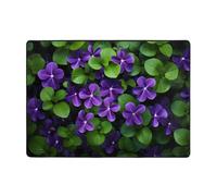 WZYWHJ Area Rugs,Living Room Floor Mats Runner Rug Non-Skip Nursery Mat Playing Carpet 80x58 inch Bunch of Violets Printed
