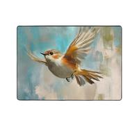 WZYWHJ Area Rugs,Living Room Floor Mats Runner Rug Non-Skip Nursery Mat Playing Carpet 80x58 inch Chubby little bird flying Prints