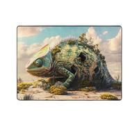 WZYWHJ Area Rugs,Living Room Floor Mats Runner Rug Non-Skip Nursery Mat Playing Carpet 80x58 inch Chameleon Model Prints
