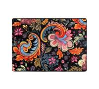 WZYWHJ Area Rugs,Living Room Floor Mats Runner Rug Non-Skip Nursery Mat Playing Carpet 80x58 inch Colorful Plant Patterns Picture