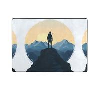 WZYWHJ Area Rugs,Living Room Floor Mats Runner Rug Non-Skip Nursery Mat Playing Carpet 80x58 inch Conquer the mountain Prints