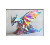WZYWHJ Area Rugs,Living Room Floor Mats Runner Rug Non-Skip Nursery Mat Playing Carpet 80x58 inch Dragon Origami Pattern