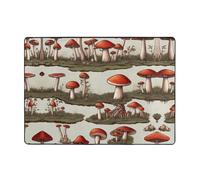 WZYWHJ Area Rugs,Living Room Floor Mats Runner Rug Non-Skip Nursery Mat Playing Carpet 80x58 inch Fairy Circle Mushrooms Prints