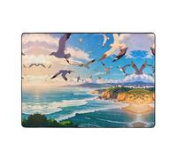 WZYWHJ Area Rugs,Living Room Floor Mats Runner Rug Non-Skip Nursery Mat Playing Carpet 80x58 inch Flying seagull Prints