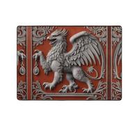 WZYWHJ Area Rugs,Living Room Floor Mats Runner Rug Non-Skip Nursery Mat Playing Carpet 80x58 inch Griffin relief Prints