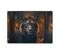 WZYWHJ Area Rugs,Living Room Floor Mats Runner Rug Non-Skip Nursery Mat Playing Carpet 80x58 inch King of the Forest Picture