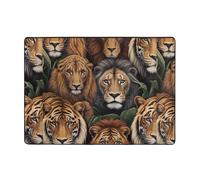WZYWHJ Area Rugs,Living Room Floor Mats Runner Rug Non-Skip Nursery Mat Playing Carpet 80x58 inch King of the Jungle Picture