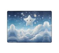 WZYWHJ Area Rugs,Living Room Floor Mats Runner Rug Non-Skip Nursery Mat Playing Carpet 80x58 inch Little Stars in The White Clouds Printed