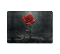 WZYWHJ Area Rugs,Living Room Floor Mats Runner Rug Non-Skip Nursery Mat Playing Carpet 80x58 inch Little red flowers in the rain Printed