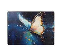 WZYWHJ Area Rugs,Living Room Floor Mats Runner Rug Non-Skip Nursery Mat Playing Carpet 80x58 inch Lightly flying butterfly Prints