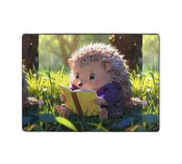 WZYWHJ Area Rugs,Living Room Floor Mats Runner Rug Non-Skip Nursery Mat Playing Carpet 80x58 inch Little hedgehog reading Picture